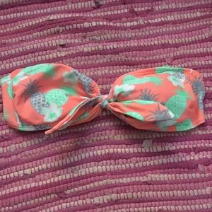 Strapless Pineapple Swim Suit Top